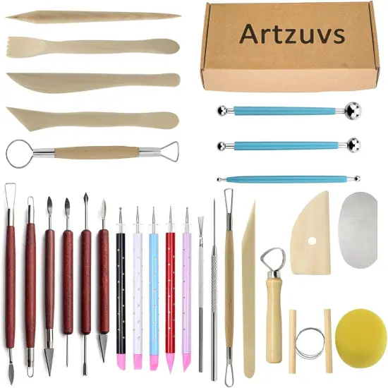 Clay Tools,28pcs Polymer & Pottery Sculpting Tools Set {1}
