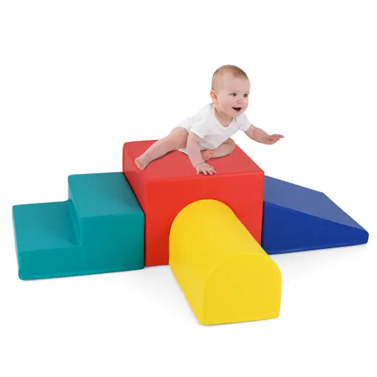 Portable Climb and Crawl Foam Block Play Set Perfect for Child Various Activities Red {4}