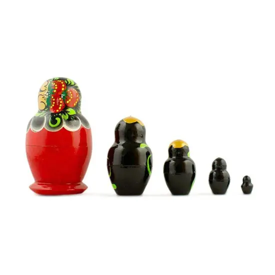Set of 5 Wooden Nesting Dolls3.5 Inches {3}