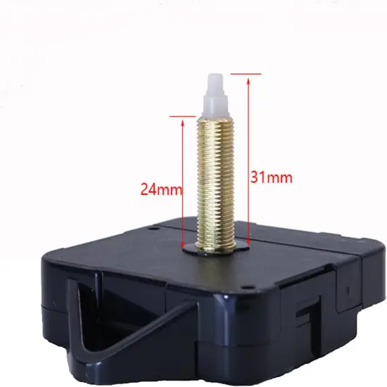 Quartz Clock Mechanism Kit,High Torque Clock Mechanism Replacement Movement,Metal Clock Needle DIY Repair Parts (Black) {5}