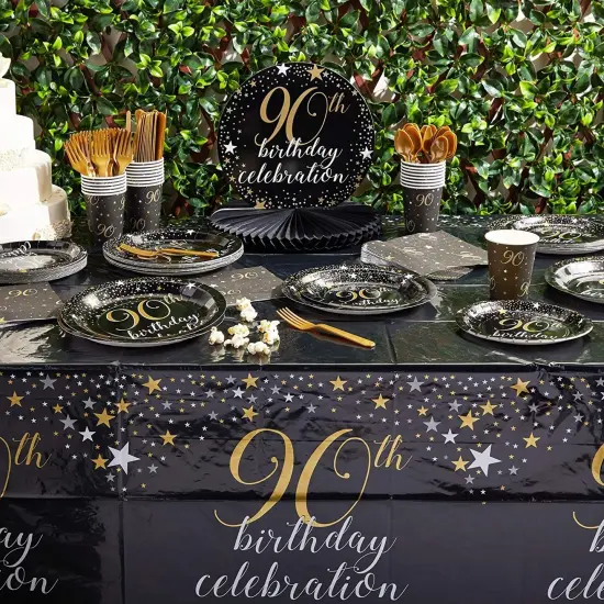 90th Birthday Party Honeycomb Centerpiece Decoration (12 x 11 In, 6 Pack) {3}