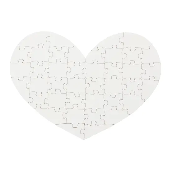 Set of 12 Heart Shaped Blank Jigsaw Puzzles to Draw On for Valentine&rsquo;s, DIY Crafts (9 x 6 in, 40 Pieces Each) {7}