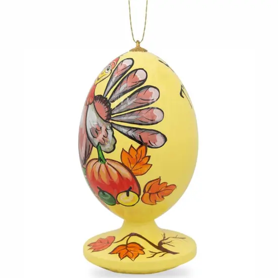 Thanksgiving Turkey in Autumn Wooden Christmas Ornament {3}