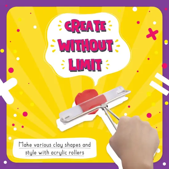 Acrylic Polymer Clay Roller, Slab Rolling Pin with Handle for Arts and Crafts, 6 in Clear {2}