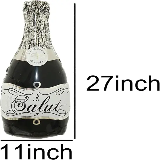 Black Champagne Bottle Balloons Salut Foil Aluminum Balloon Birthday Party Supplies Baby Shower Wedding Engagement Party Decorations {2}