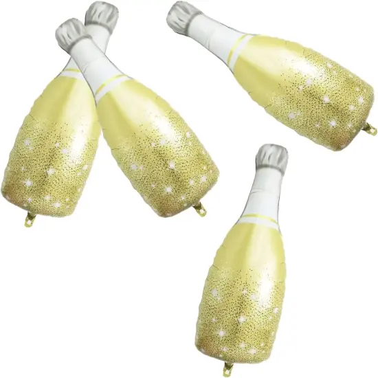 4Pcs Champagne Bottle Mylar Foil Balloons Birthday Bachelorette Party Decoration {1}