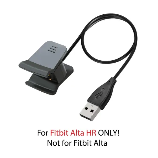 Insten USB Charging Cable Compatible with Fitbit Alta HR Fitness Tracker, Black, 10 in {2}