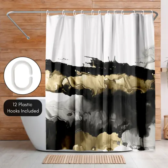 Americanflat 71" x 74" Shower Curtain, Drizzle Ii by PI Creative Art {5}