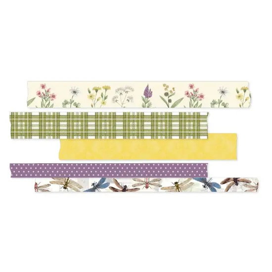 Simple Vintage Meadow Flowers Washi Tape-5/Pkg {2}