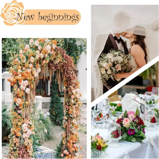 Metal Garden Arch Trellis for Climbing Plants 7.8ft {3}