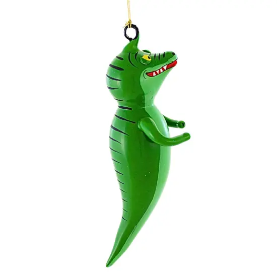 Italian Ornaments 6.5 Inch Tick Tock The Croc Christmas Tree Ornament , Christmas Decor Italian Peter Pan Reptile Green {3}
