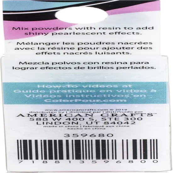 American Crafts Color Pour Resin Mix-Ins-Pearlescent Powder - Colors .4oz 4/Pkg {3}
