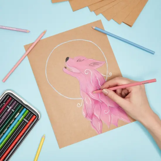 96 Pack Brown Kraft Paper Sheets for Wedding, Party Invitations, Drawing, DIY Projects, Letter Size, 120gsm (11 x 8.5 In) {4}