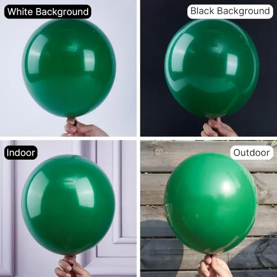 Hunter Green Balloons, 140 pcs Dark Green Balloons Different Sizes Pack of 18 Inch 12 Inch 10 Inch 5 Inch Deep Green Balloons for Balloon Garland Balloon Arch as Party Decorations, Green-Y56 {2}