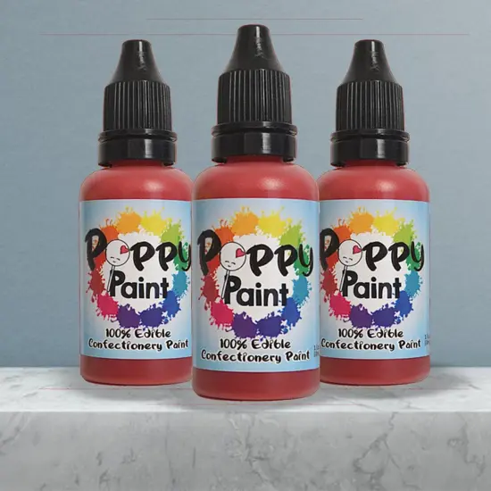 Poppy Paint Red Edible Food Color for Cake Decorating and Chocolate {4}