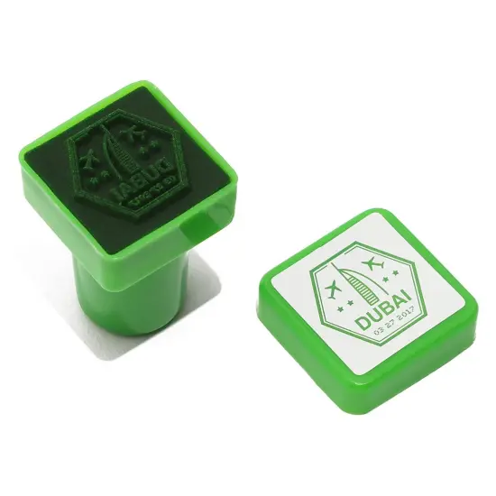 Passport Stamps, City and Country Stamp Set (1 x 1 in, 26 Pieces) Multicolor {5}