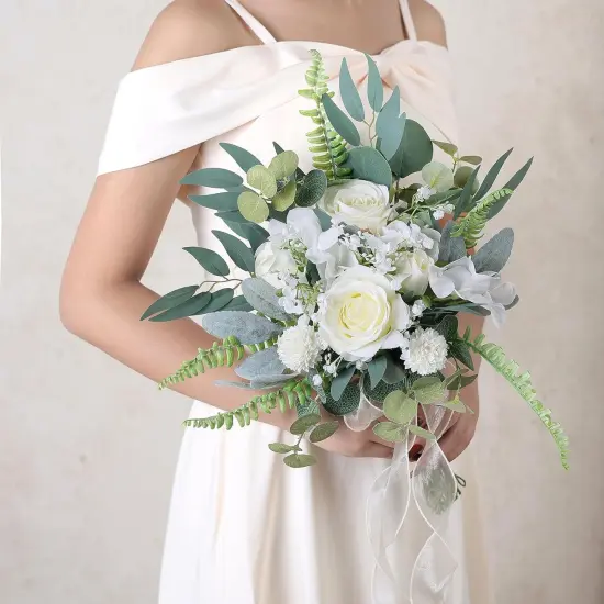 Artificial Greenery Stems Box Set，65 Pcs with 8 Kinds of Faux Greenery Branches {4}