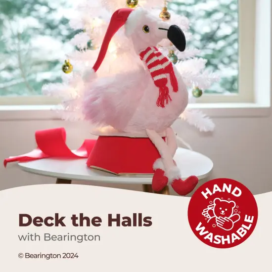 Bearington Pluma The Festive Flamingo Stuffed Animal, Christmas Flamingo, 8.5 Inch Flamingo Christmas Decoration, Ideal Holiday Stuffed Animal Gift for Toddlers, Kids & Teens, For Ages 3-14 Pink {3}