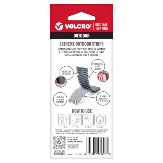 VELCRO(R) Brand Industrial Strength Extreme Fasteners 4"X1"-Titanium {2}