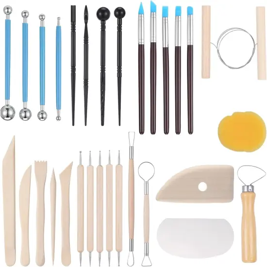 Clay Tools 43PCS Pottery Tools Clay Sculpting Tools Polymer Clay Tools Kit {5}