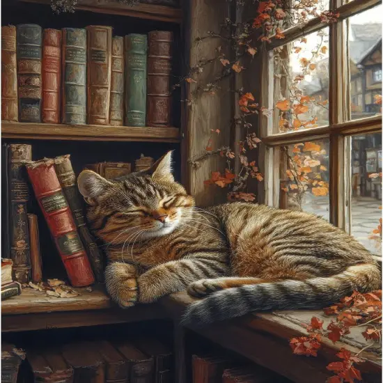 Sleeping Cat Paint by Numbers Kit {1}