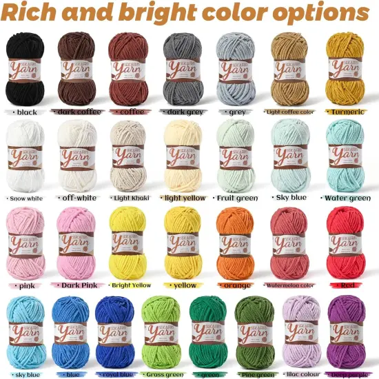 Fluffy Velvet Yarn for Crocheting，Baby Blanket Yarn for Crocheting Soft，50g(65.6yds) Amigurumi Plush Chenille Crochet Yarns ，Puzzle Yarns for Crochet Craft (Blue) {4}