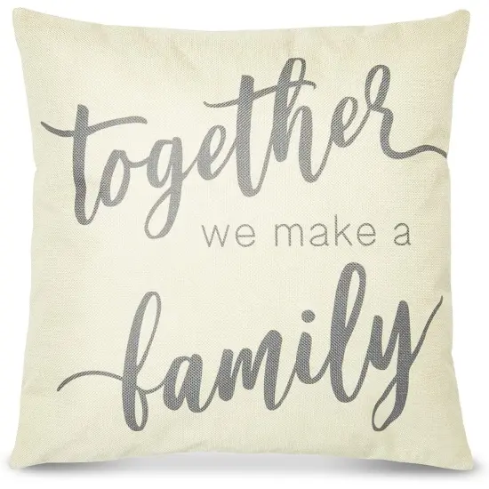 Set of 4 Farmhouse Decorative Throw Pillow Covers, 18x18 inch Cushion Cases Protector, Ivory, Standard Size Brown {6}