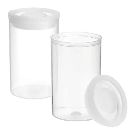 Film Canisters with Caps - 30-Count 35mm Clear Film Canisters, Transparent Storage Containers for Small Accessories {7}