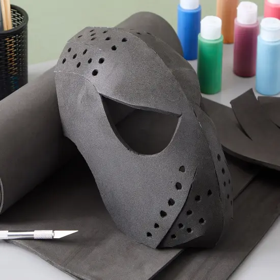 Bright Creations 2-Pack EVA Foam Rolls, 3mm Thick High-Density Formable Black Foam Sheets for Crafting, Cosplay Costumes, DIY Armor and Halloween Decorations, 14 x 39-Inch {2}