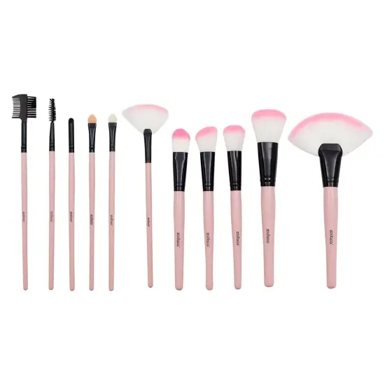 32 Piece Professional Makeup Brush Set with Storage Case Pouch, Pink {7}