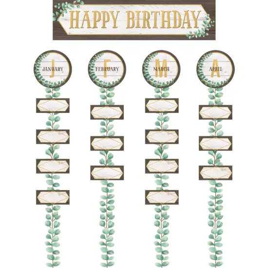 Eucalyptus Happy Birthday Bulletin Board Set {1}