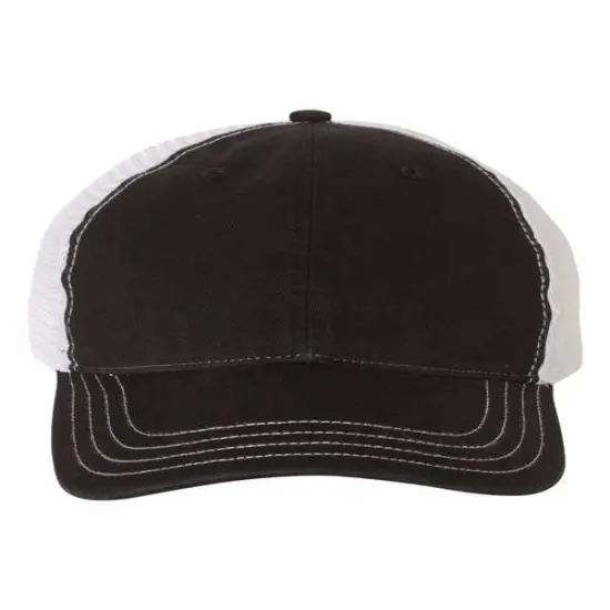 Richardson&reg; Garment Washed Trucker Cap Dark Green/ White {7}