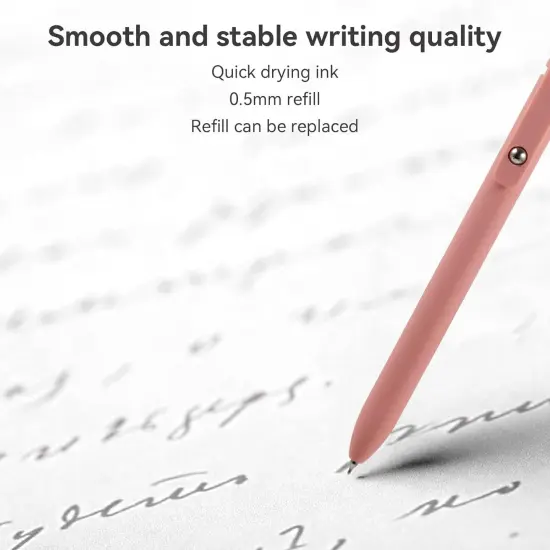 Piloting Gel Ink Pens Set,0.5mm Fine Point Tip,Quick Drying Ink, Cute Fancy Pens for Women Gifts for Women (5 Pcs Morandi-Black Ink) {4}