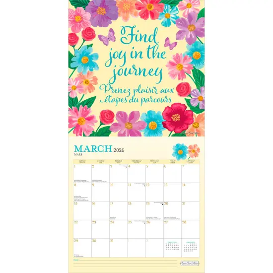 Bonnie Marcus OFFICIAL | 2026 12 x 24 Inch (Hanging) Monthly Square Wall Calendar | English/French Bilingual {3}