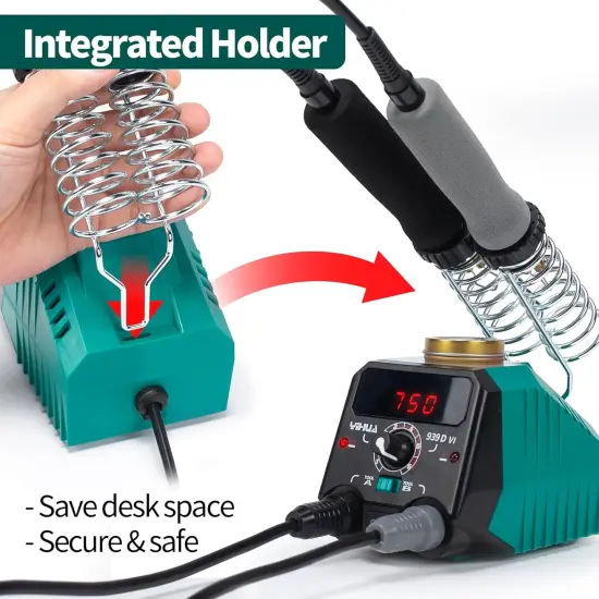 939D-VI Dual Pen Wood Burning Kit with Digital Display with 20 Wire Nibs, Detachable Wood Burning Pen, 2 Wood Pieces, Tweezers Used as Wood Burning Tool {5}