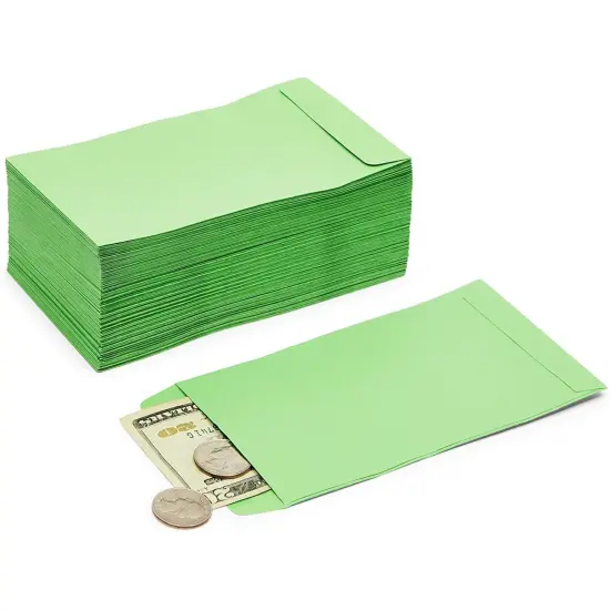 Budgeting Envelopes for Cash, Coins, Money (3.5 x 6.5 In, 100 Pack) {4}