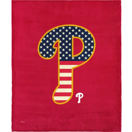 MLB Celebrate Series Silk Touch Sherpa Throw Blanket 50&times;60 Inches Philadelphiaphillies {1}