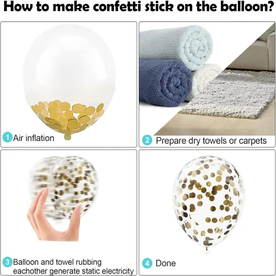 Black and Gold Balloons Garland Arch Kit, 120PCS Black White Metallic Gold Balloons Arch Kit with Confetti Balloons {5}