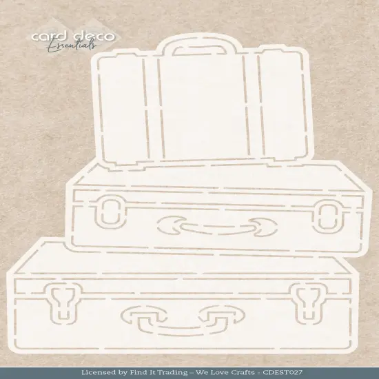 Find It Trading Card Deco Essentials Stencil-Suitcase, Rose Decorations {1}