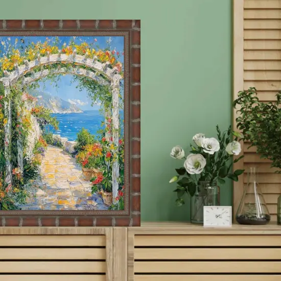 Boho Dark Brown Bamboo Picture Frame 12x18 frame {5}