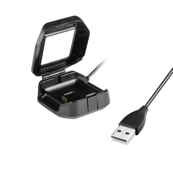 Insten 2.7' Replacement USB Charging Cable Cradle compatible with Fitbit Blaze Smart Fitness Watch - Black, Manufactured by Juvo Plus, Inc. {4}