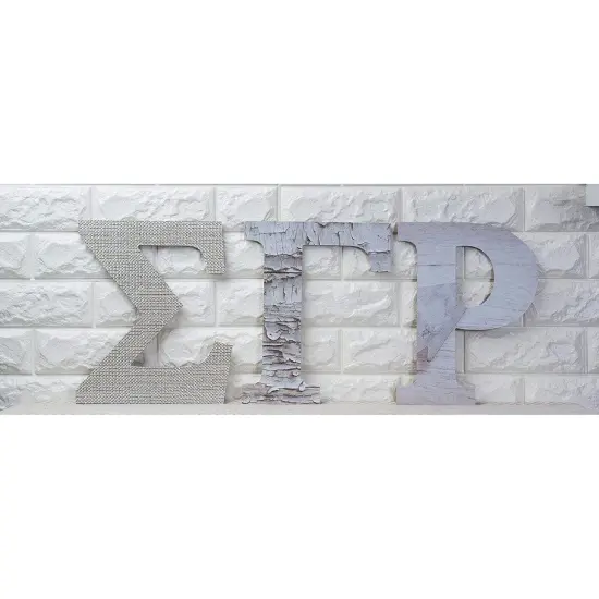 Juvale Unfinished Wood Letters, Greek Letter P for Rho (9 x 11.6 x 0.25 in.) Brown {2}