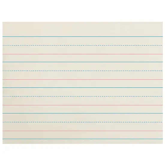 Newsprint Handwriting Paper, Dotted Midline, Grades Pre-K & K, 1-1/8" x 9/16" x 9/16" Ruled Long, 10-1/2" x 8", 500 Sheets {1}