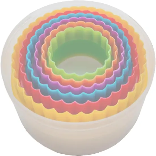 Cookie Cutter Set - 6 PCS Perfect for Baking Unique Flower, Round, and Circle Cookies {1}