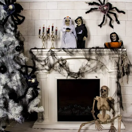 Halloween Candelabra with LED Flameless Candles Holder Battery Operated Flickering Spooky Lighting for Halloween Decorations Mental D&eacute;cor Window Centerpieces {3}