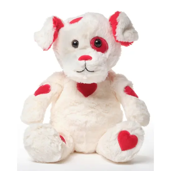 Bearington Patches of Love Valentines Stuffed Animal, 6 Inch Valentines Stuffed Dog Plush, Ideal for Valentine Day Gifts for Kids Red {1}