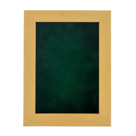 Classic Natural Wood Shadow Box Frame with Acrylic Front - Forest Green Suede Backing, 30 Sizes {4}