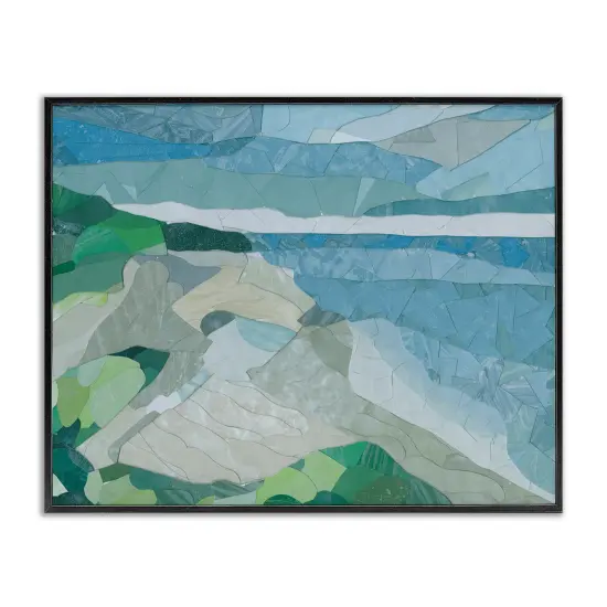 Stupell Industries Ocean Overlook Abstraction Framed Giclee Wall Art Design by Coco Good {1}