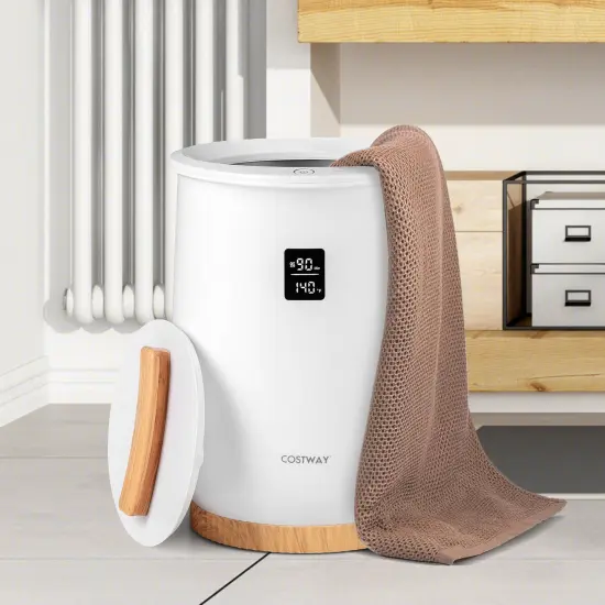 White 20L Towel Warmer Bucket with Timer, Safety Features, and Fragrance Holder {2}