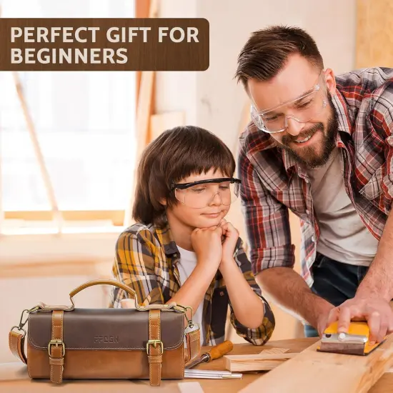 Wood Carving Tools Kit 20Pcs - Whittling Knife Set with Animal Wood Carving Blocks for Beginners, Woodworking Tools Gifts for Kids & Adults with Cut-Resistant Gloves & Large Leather Case {5}